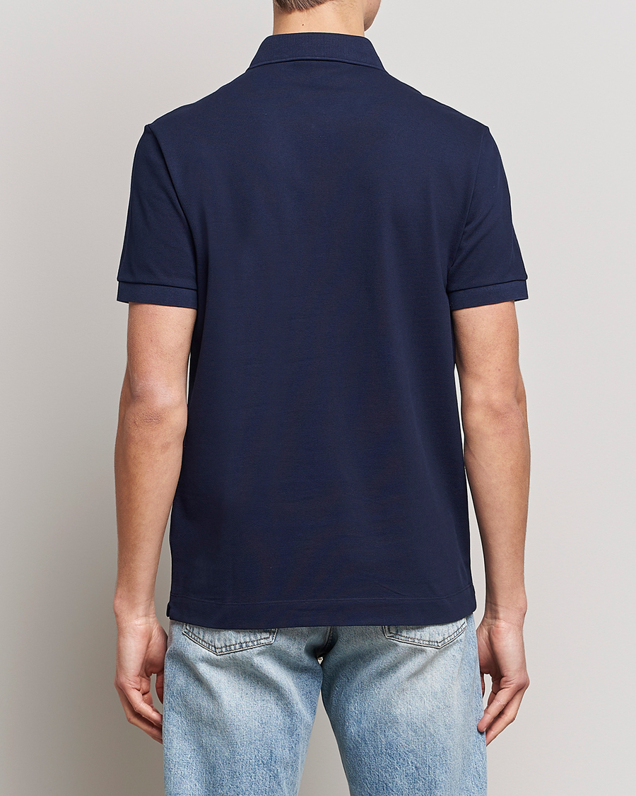 Herren | Poloshirts | Lacoste | Regular Fit Tonal Crocodile Poloshirt Navy Blue