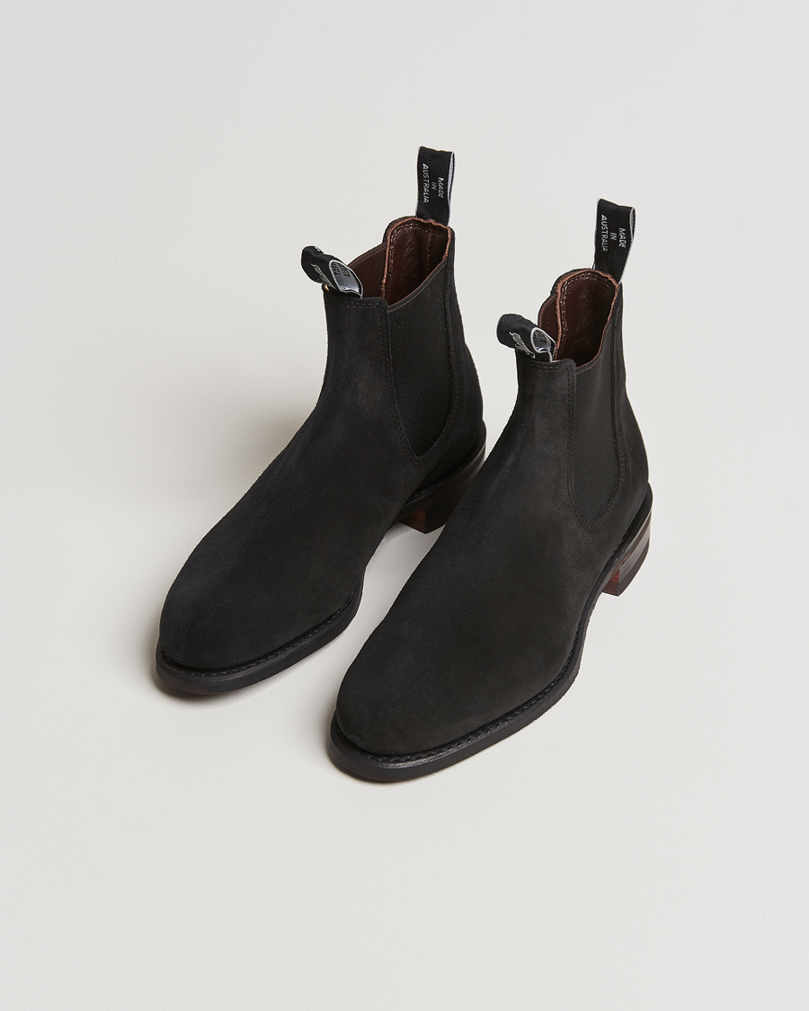 Herren | R.M.Williams Wentworth G Boot Black Suede | R.M.Williams | Wentworth G Boot Black Suede