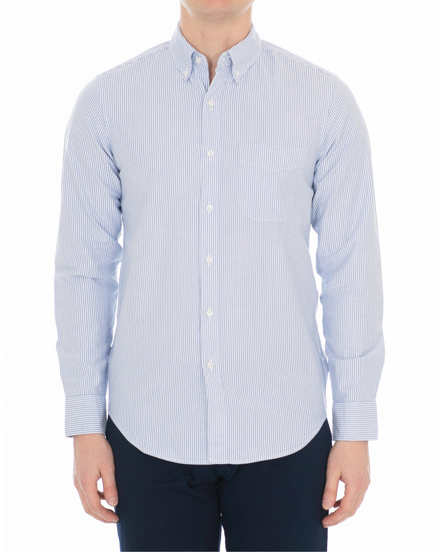 Herren | Hemden | J.Crew | Slim Fit Stretch Oxford University Stripe Shirt Blue