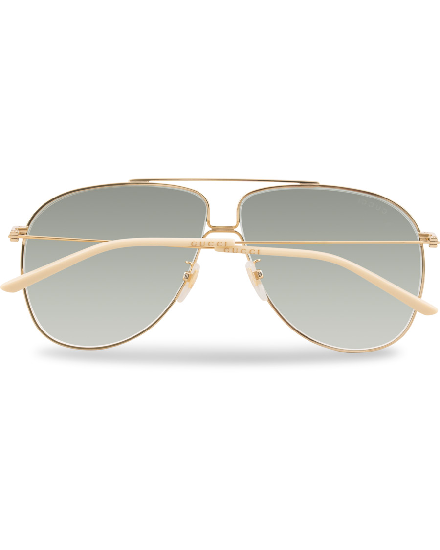 Herren | Gucci GG0440S Sunglasses Gold/Green | Gucci | GG0440S Sunglasses Gold/Green