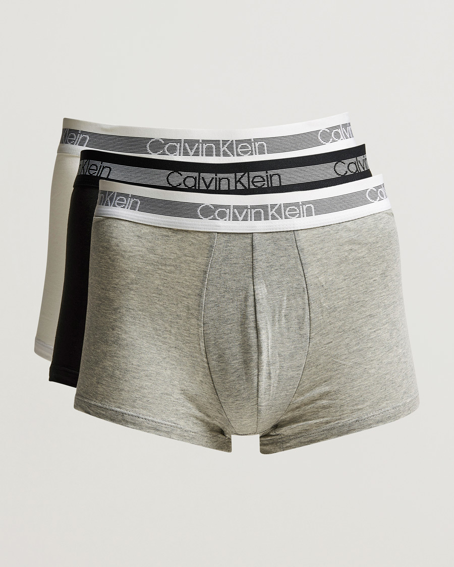 Herren | Unterwäsche | Calvin Klein | Cooling Trunk 3-Pack Grey/Black/White