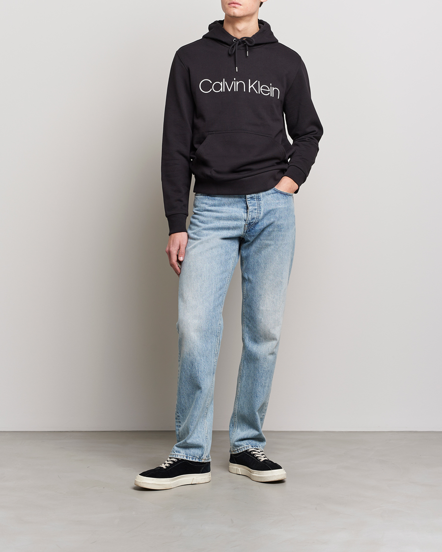 Herren | Pullover | Calvin Klein | Front Logo Hoodie Black