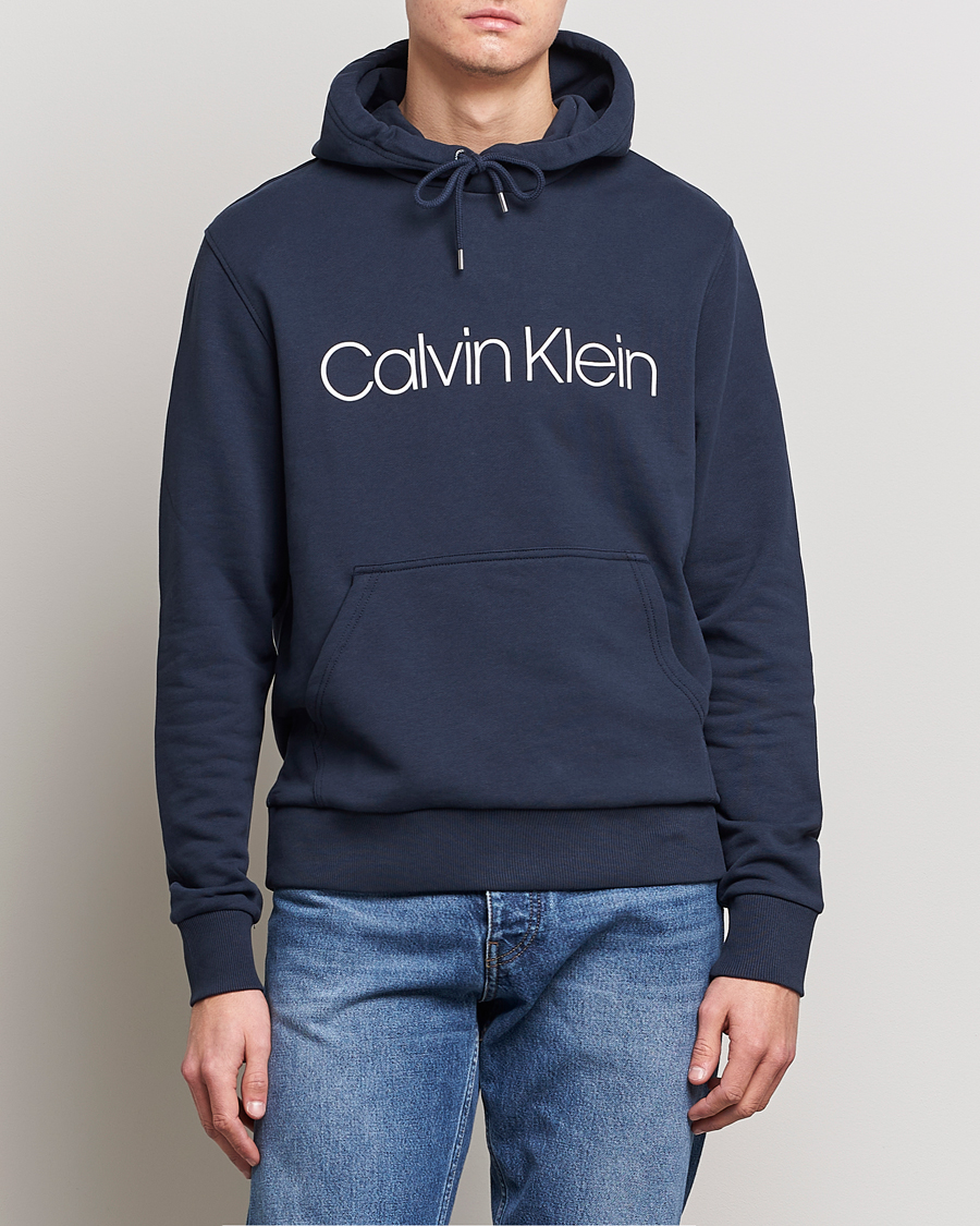 Herren |  | Calvin Klein | Front Logo Hoodie Navy