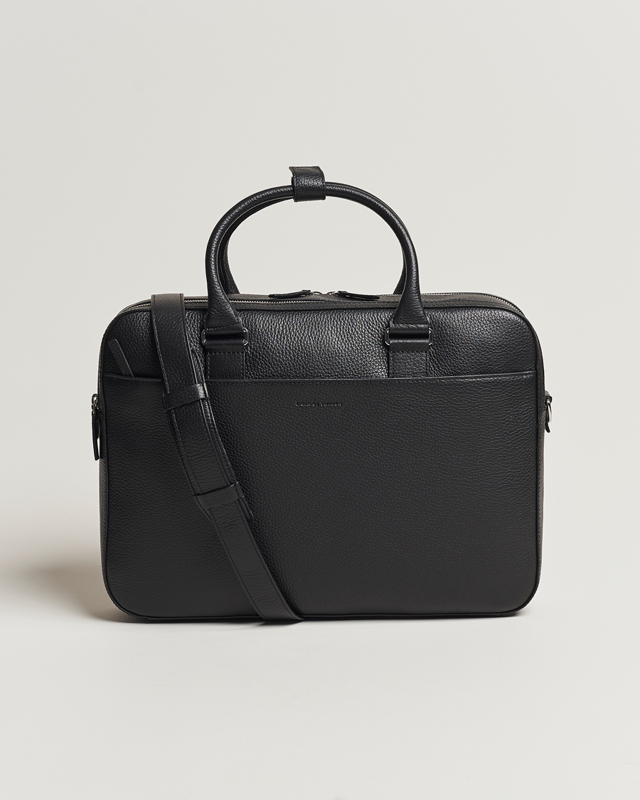 Herren | Taschen | Tiger of Sweden | Burin Grained Leather Breifcase Black