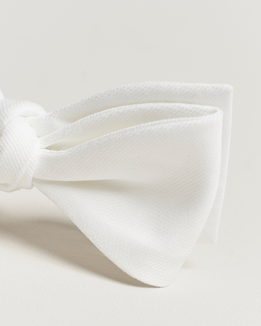Herren | Fliegen | Amanda Christensen | Cotton Pique Self Tie White