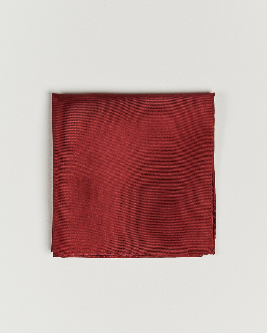 Herren | Einstecktücher | Amanda Christensen | Handkercheif Silk Wine Red