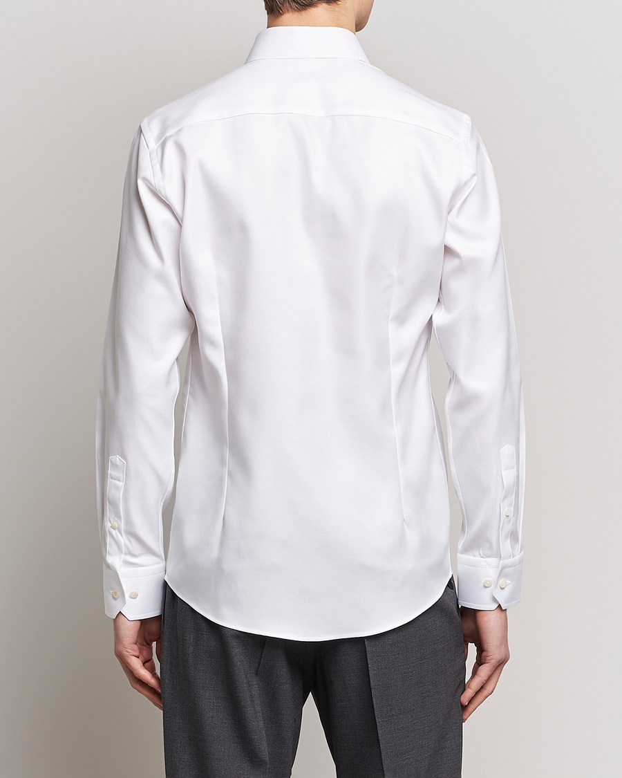 Herren | Hemden | Eton | Slim Fit Textured Twill Shirt White