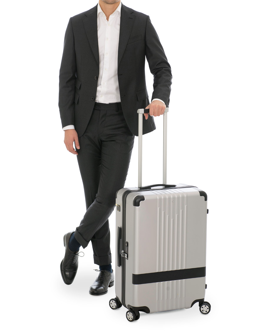 Herren | Montblanc Trolley Small/Medium 4 Wheels Black Silver | Montblanc | Trolley Small/Medium 4 Wheels Black Silver