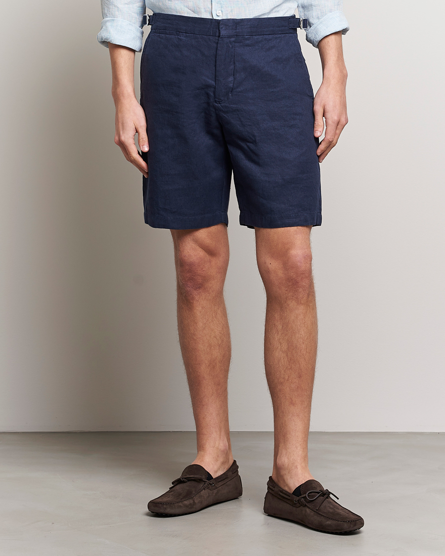 Herren | Shorts | Orlebar Brown | Norwich Linen Shorts Navy