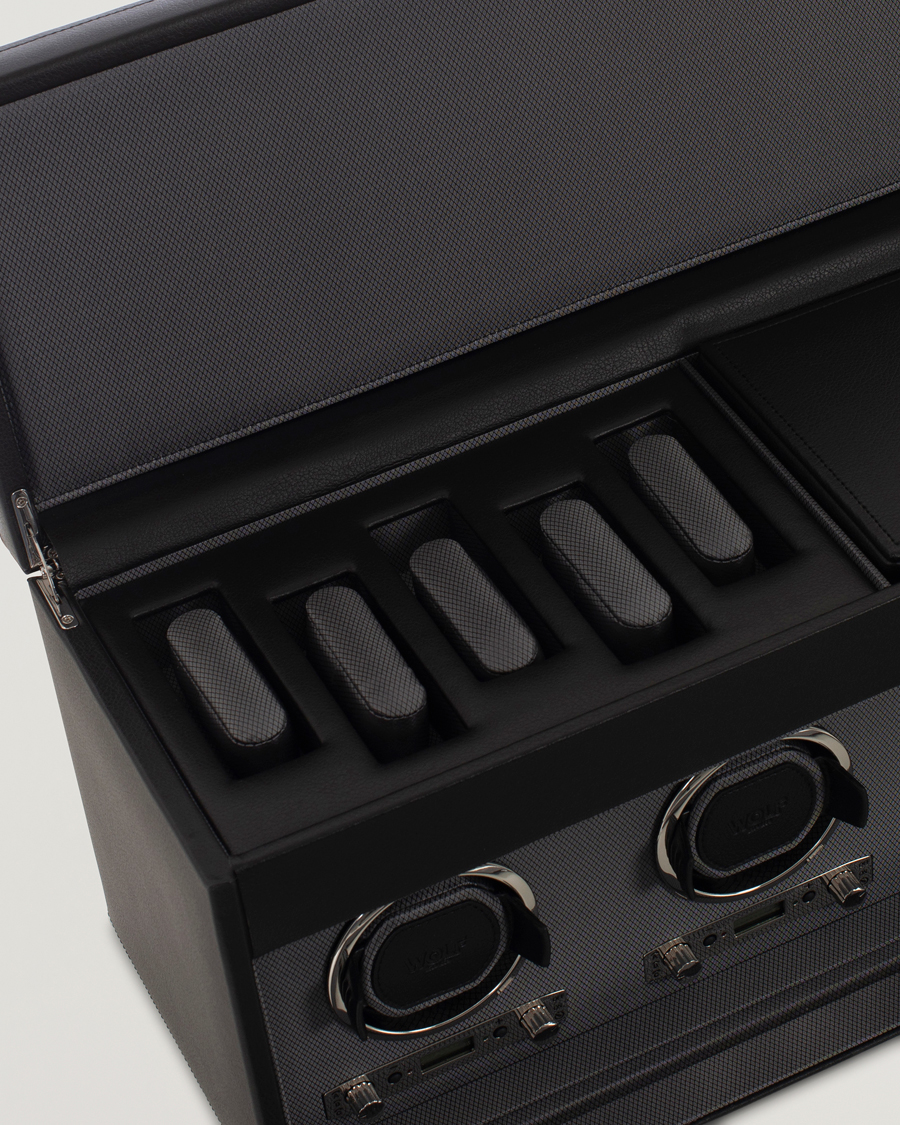 Herren | WOLF Viceroy Triple Winder with Storage and Travel Case Black | WOLF | Viceroy Triple Winder with Storage and Travel Case Black