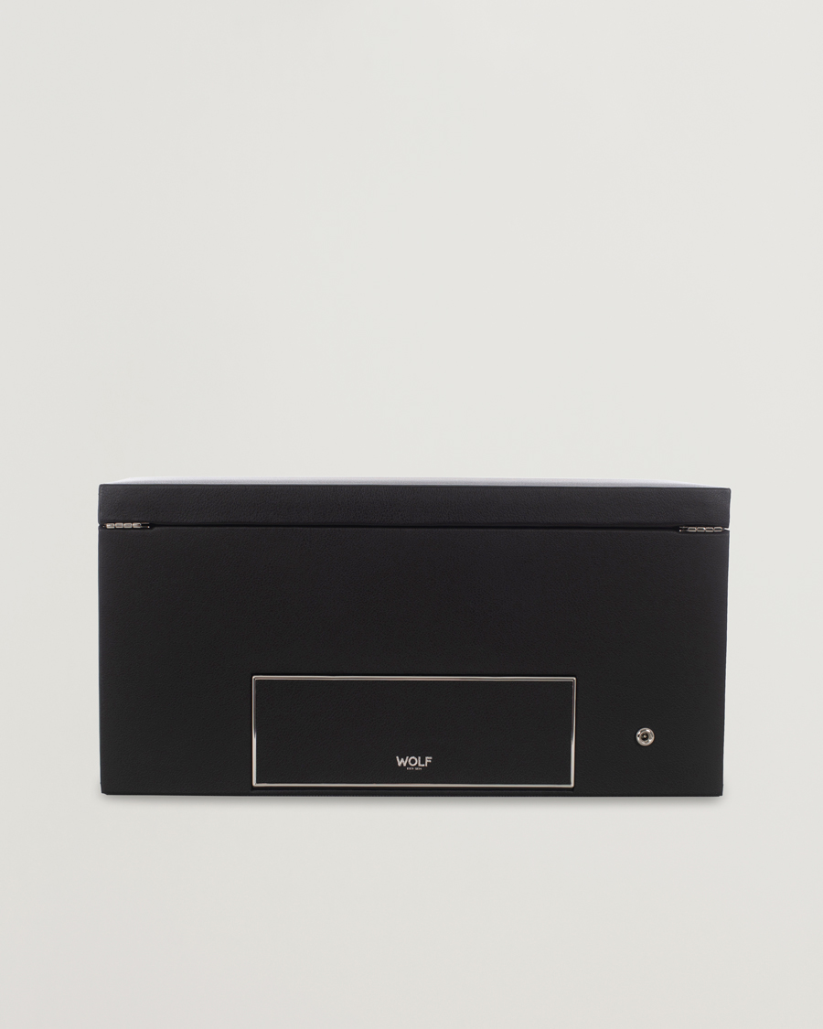 Herren | WOLF Viceroy Triple Winder with Storage and Travel Case Black | WOLF | Viceroy Triple Winder with Storage and Travel Case Black