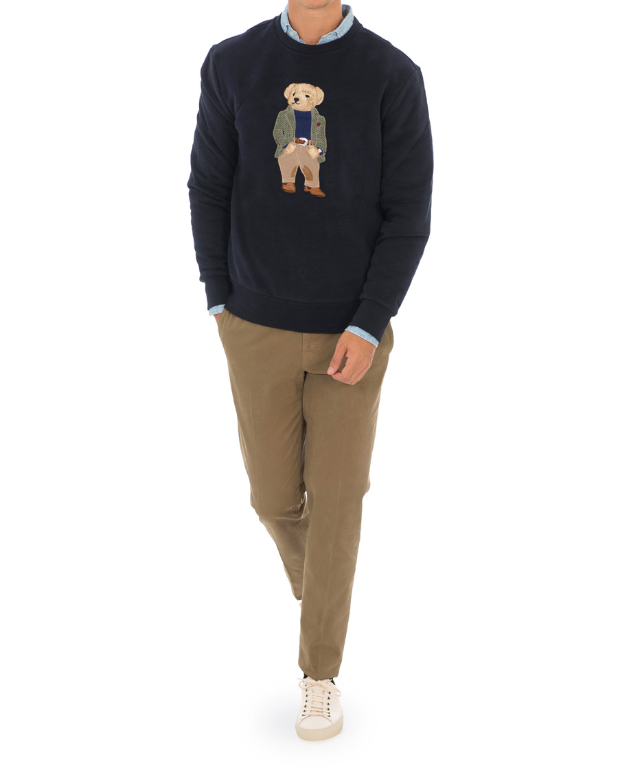 Herren | Pullover | Ralph Lauren Purple Label | Lux Fleece Ralph Bear Sweatshirt Classic Chairman Navy