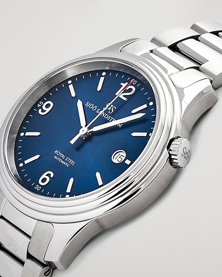 Herren | Sjöö Sandström Royal Steel Classic 41mm Blue and Steel | Sjöö Sandström | Royal Steel Classic 41mm Blue and Steel