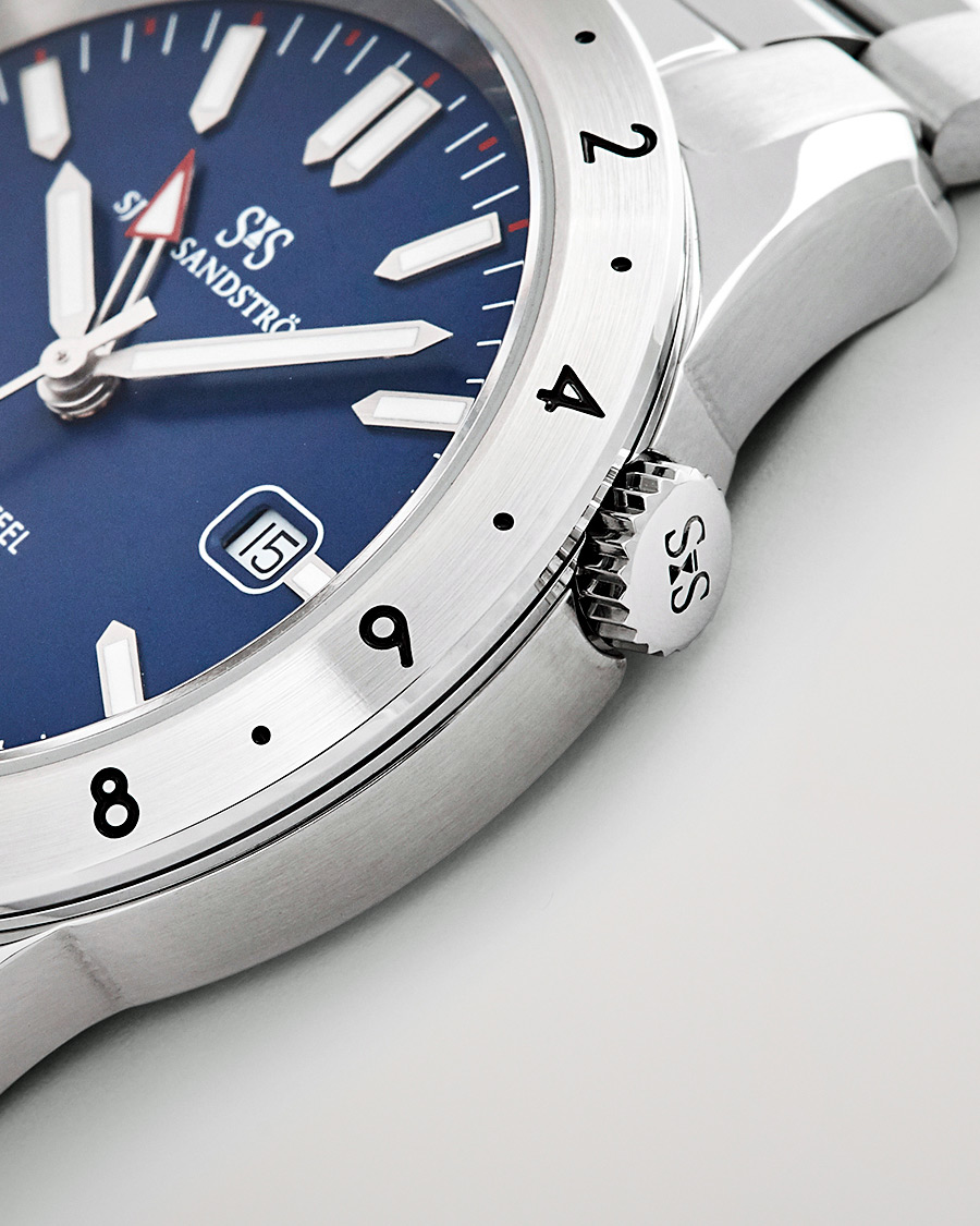 Herren | Sjöö Sandström Royal Steel Worldtimer 41mm Blue with Steel | Sjöö Sandström | Royal Steel Worldtimer 41mm Blue with Steel