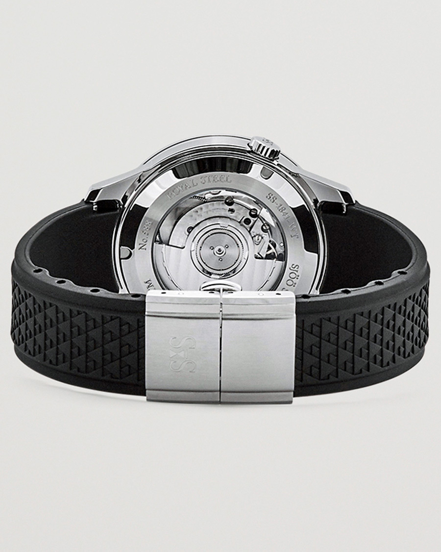 Herren | Sjöö Sandström Royal Steel Worldtimer 41mm Blue with Rubber | Sjöö Sandström | Royal Steel Worldtimer 41mm Blue with Rubber