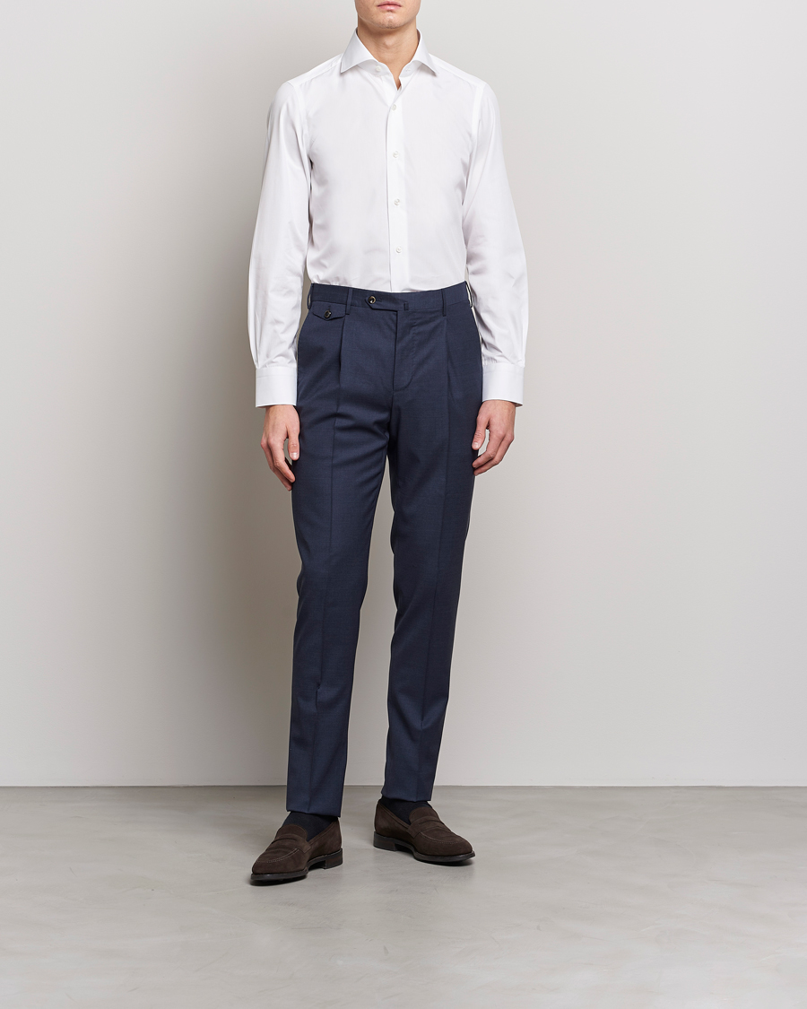 Herren | Italian Department | Finamore Napoli | Milano Slim Fit Classic Shirt White