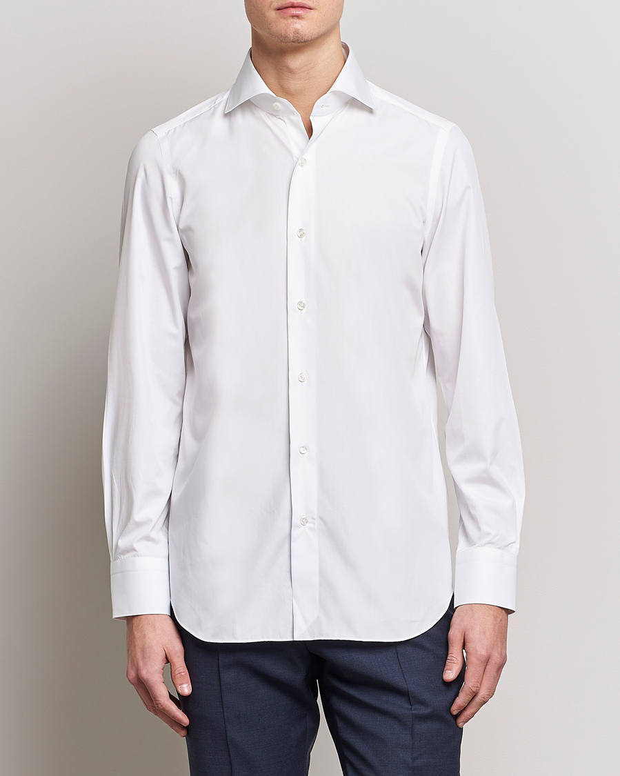 Herren | Cocktail | Finamore Napoli | Milano Slim Fit Classic Shirt White
