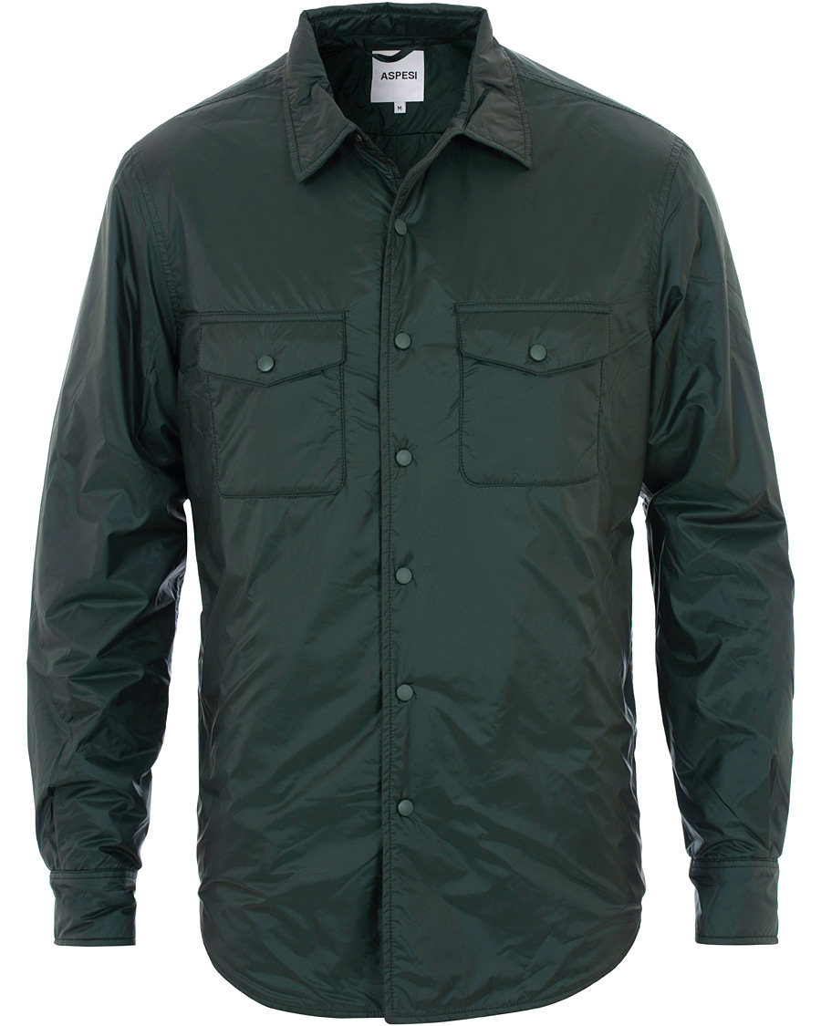 Herren | Jacken | Aspesi | Marvin Nylon Shirt Jacket Dark Green