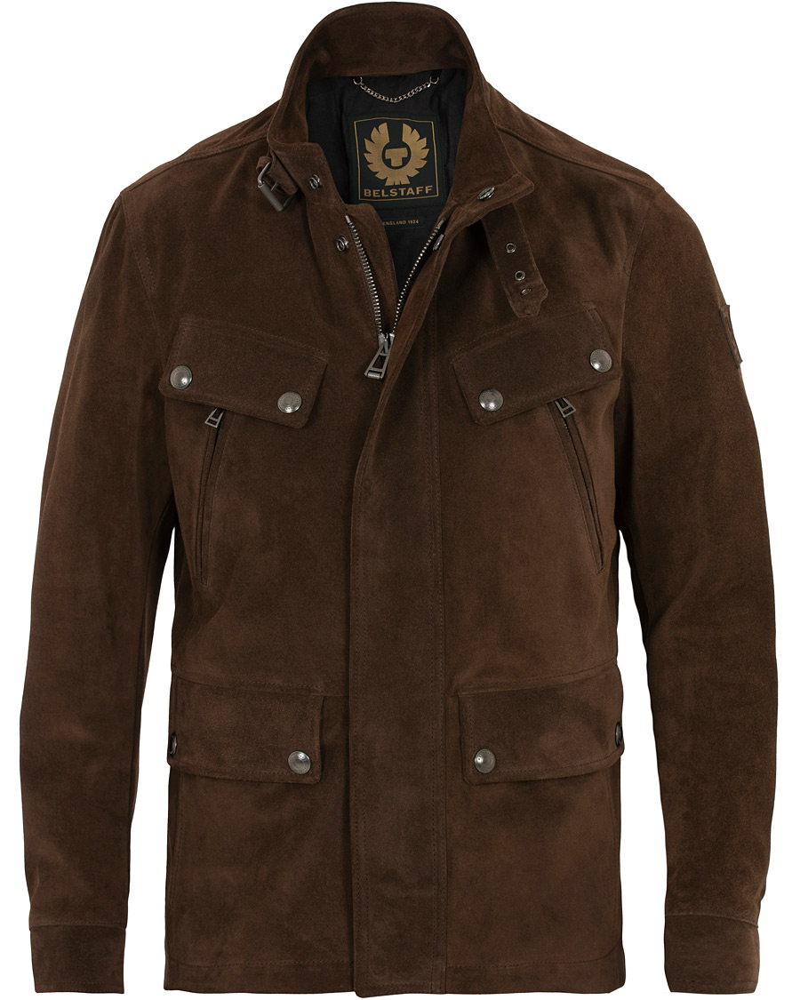 Herren | Jacken | Belstaff | Denesmere Suede Field Jacket Chocolate Brown