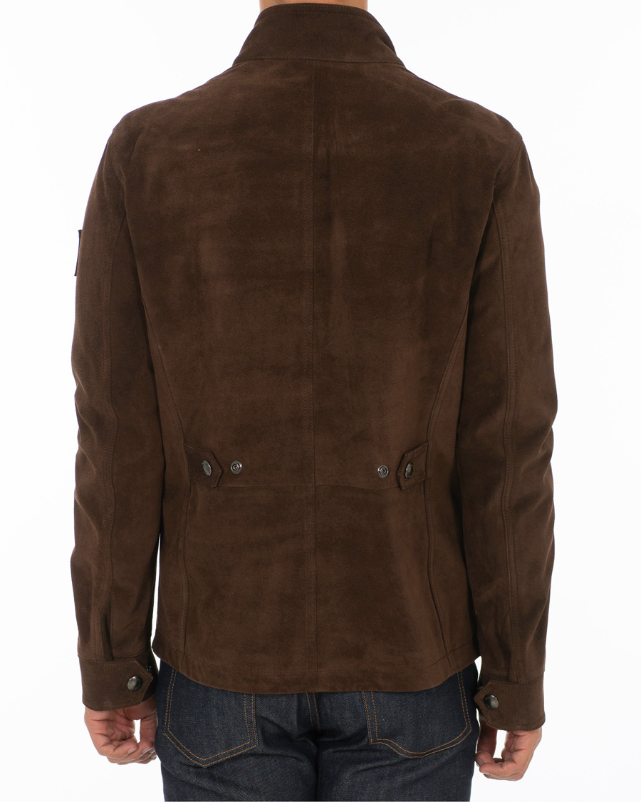 Herren | Jacken | Belstaff | Denesmere Suede Field Jacket Chocolate Brown