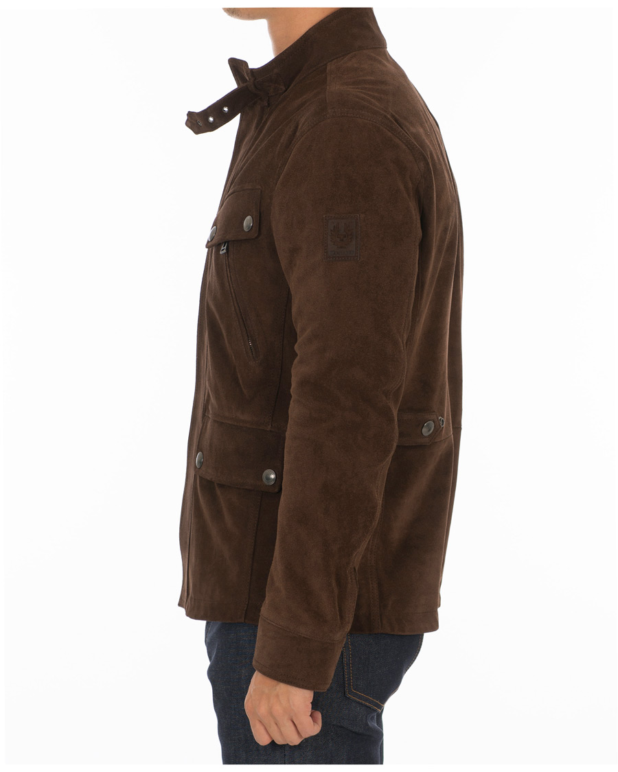 Herren | Jacken | Belstaff | Denesmere Suede Field Jacket Chocolate Brown