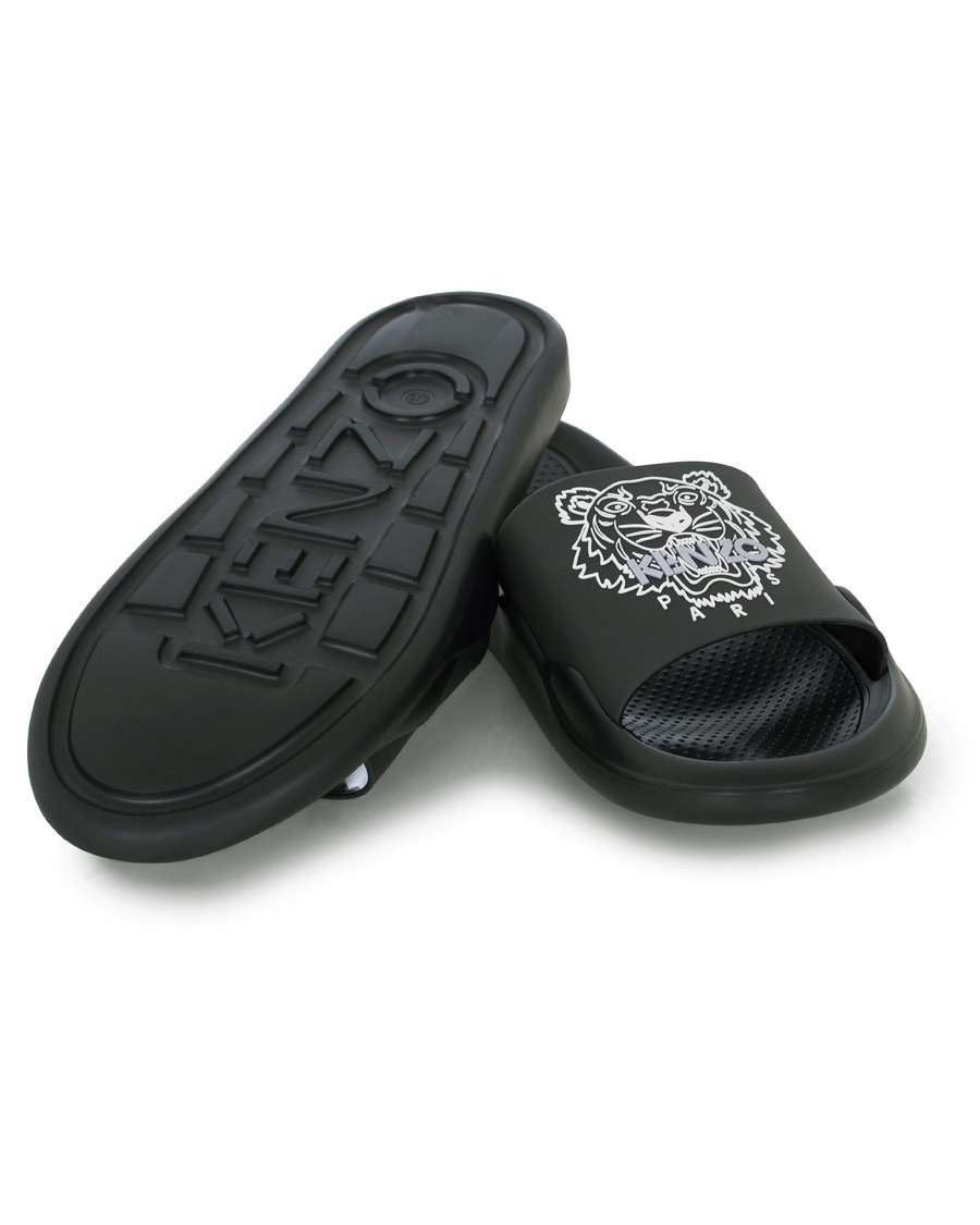Herren | KENZO Pool Mule Tiger Head Black | KENZO | Pool Mule Tiger Head Black
