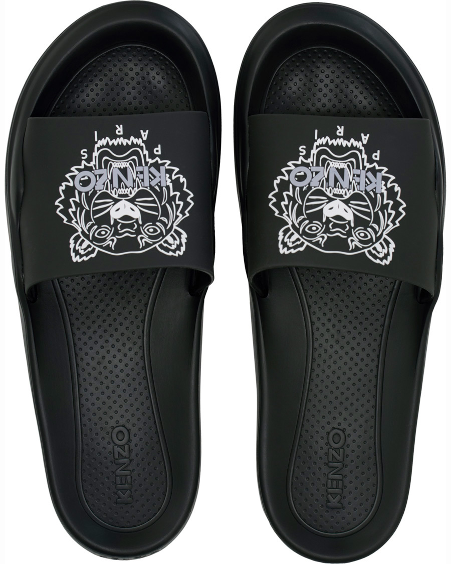 Herren | KENZO Pool Mule Tiger Head Black | KENZO | Pool Mule Tiger Head Black