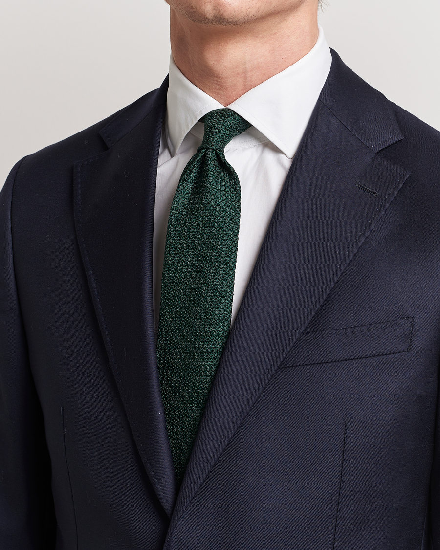 Herren | Krawatten | Amanda Christensen | Silk Grenadine 8 cm Tie Green