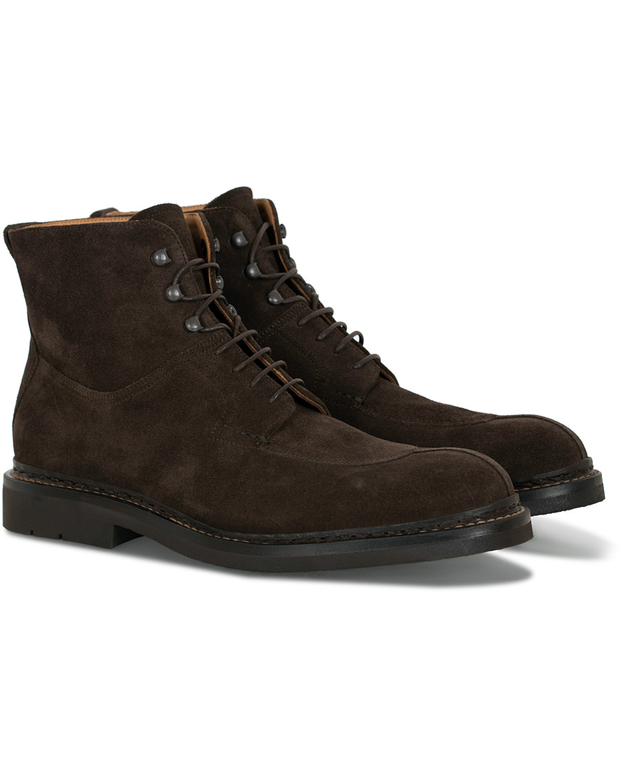 Herren | Heschung Ginkgo Boot Dark Brown Suede | Heschung | Ginkgo Boot Dark Brown Suede