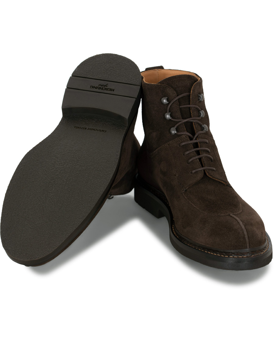 Herren | Heschung Ginkgo Boot Dark Brown Suede | Heschung | Ginkgo Boot Dark Brown Suede