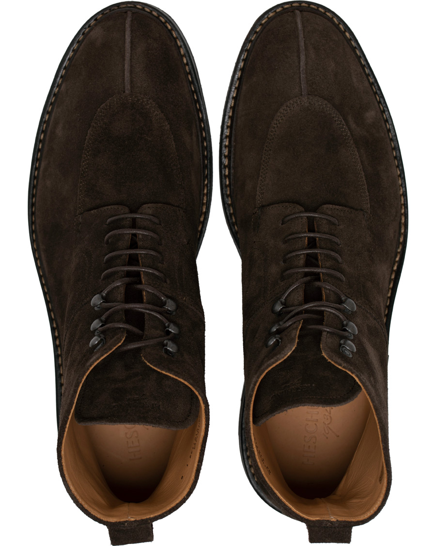 Herren | Heschung Ginkgo Boot Dark Brown Suede | Heschung | Ginkgo Boot Dark Brown Suede