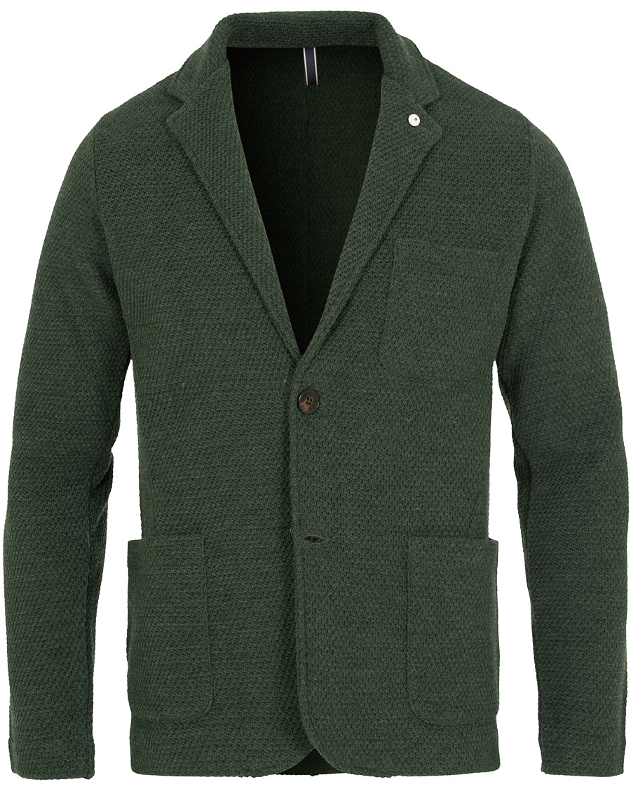 Herren | Sakkos | L.B.M. 1911 | Knitted Cardigan Blazer Green