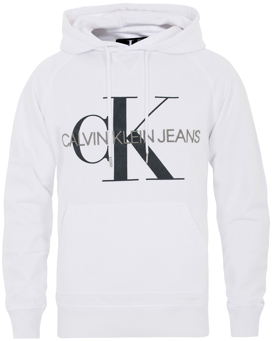 Herren | Pullover | Calvin Klein Jeans | Washed Monogram Hoodie White