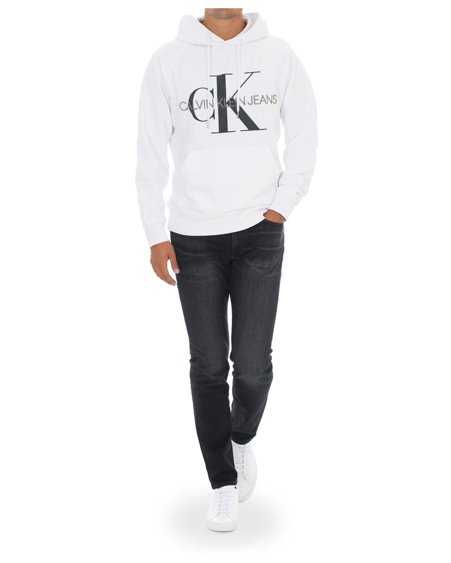 Herren | Pullover | Calvin Klein Jeans | Washed Monogram Hoodie White