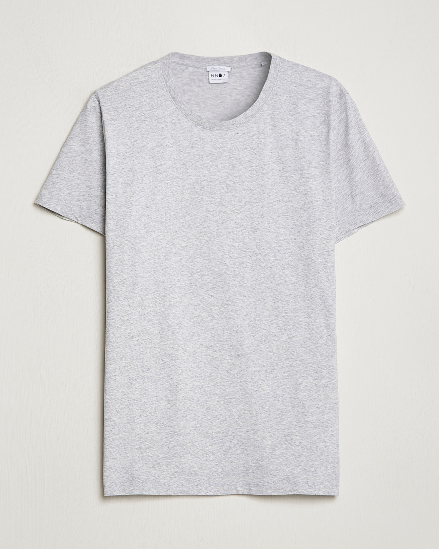 Herren | T-Shirts | NN07 | Pima Crew Neck Tee Light Grey Melange