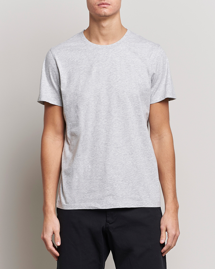 Herren | T-Shirts | NN07 | Pima Crew Neck Tee Light Grey Melange