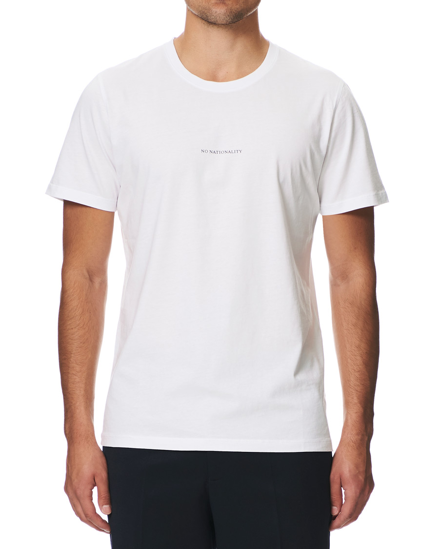 Herren | T-Shirts | NN07 | Ethan Printed Crew Neck Tee White