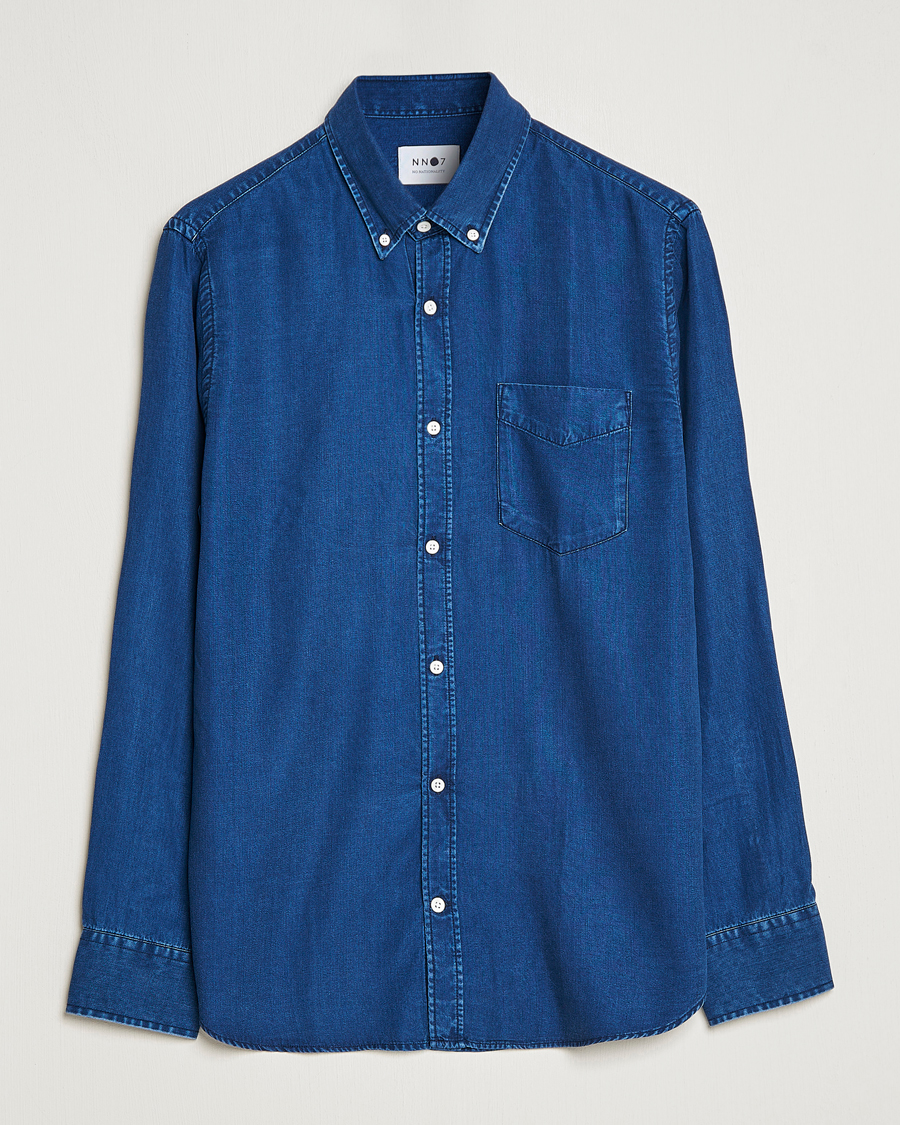 Herren | Hemden | NN07 | Levon Tencel Denim Shirt Dark Indigo