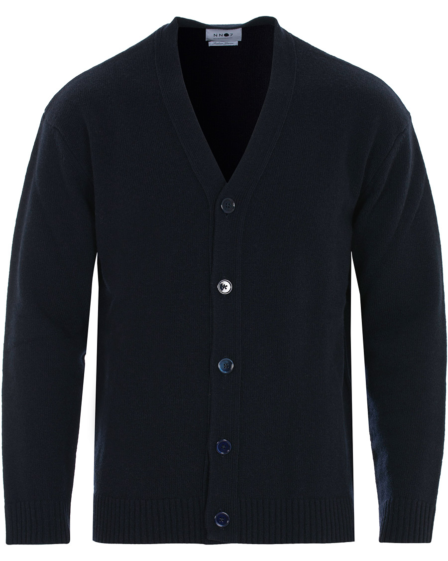 Herren | Pullover | NN07 | Bjorn Wool Cardigan Navy Blue