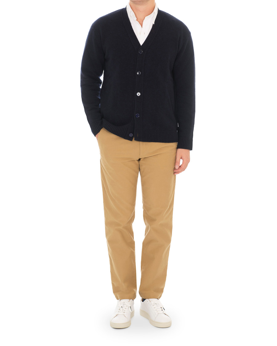 Herren | Pullover | NN07 | Bjorn Wool Cardigan Navy Blue