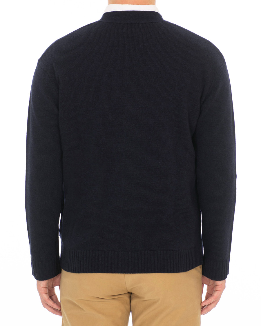 Herren | Pullover | NN07 | Bjorn Wool Cardigan Navy Blue