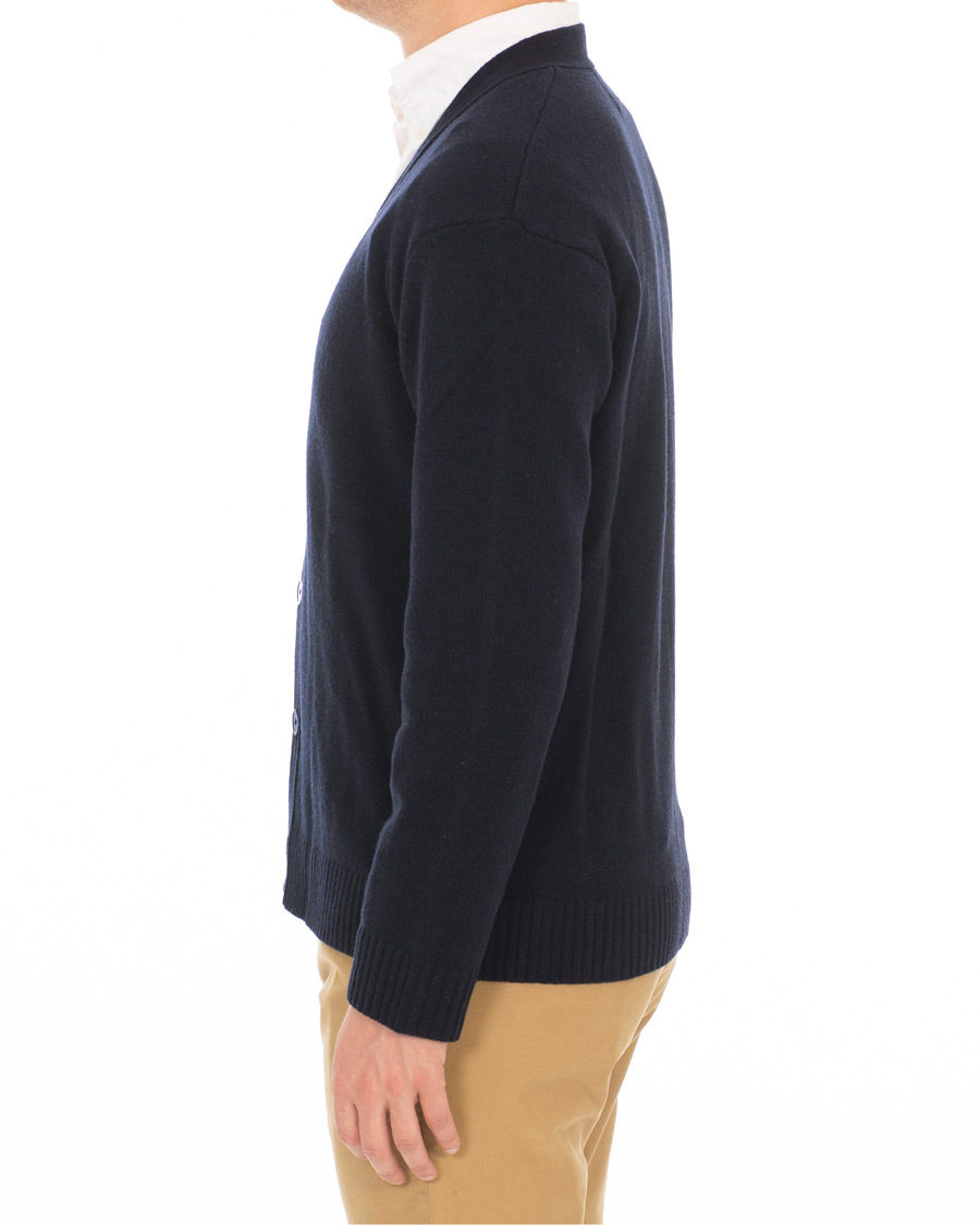 Herren | Pullover | NN07 | Bjorn Wool Cardigan Navy Blue