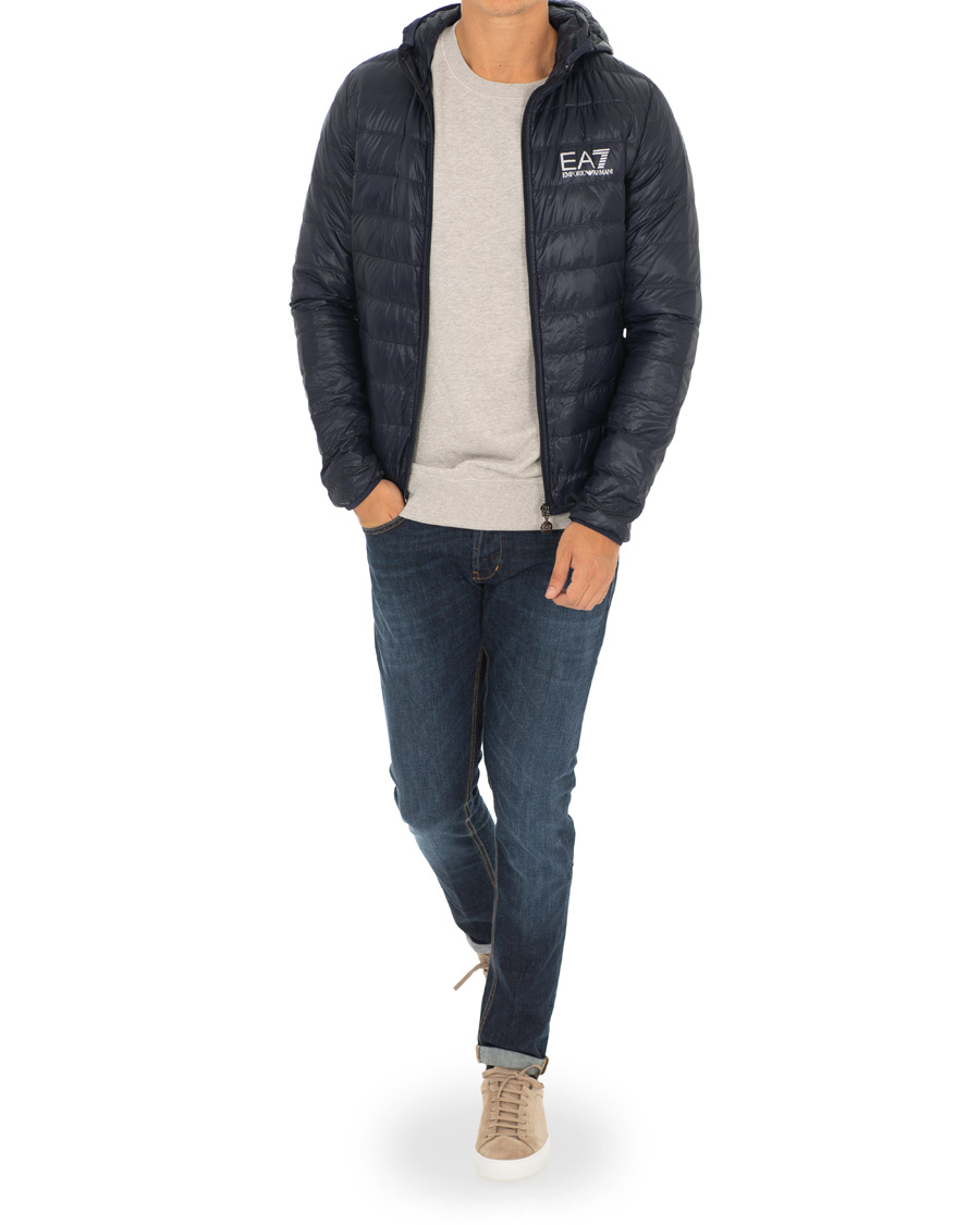 Herren | Jacken | EA7 | Train Core Light Down Hoodie Jacket Navy