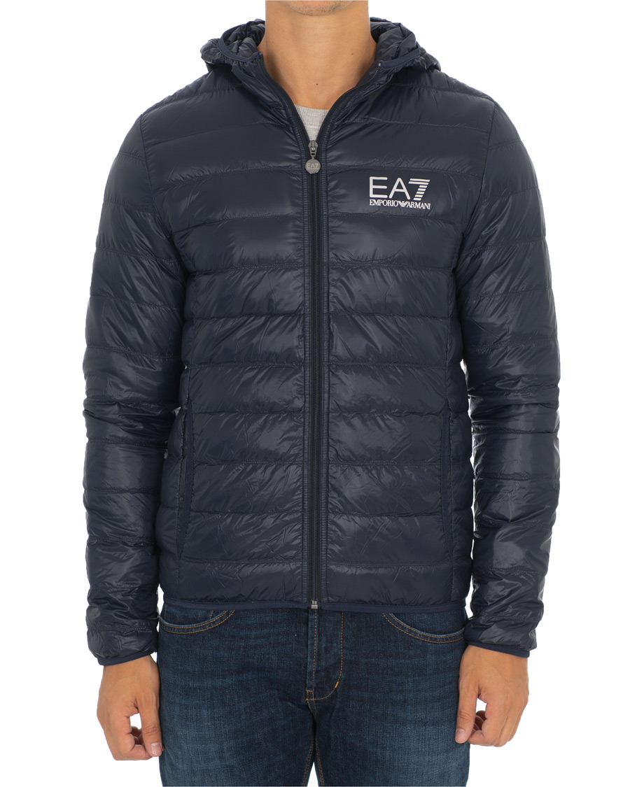 Herren | Jacken | EA7 | Train Core Light Down Hoodie Jacket Navy