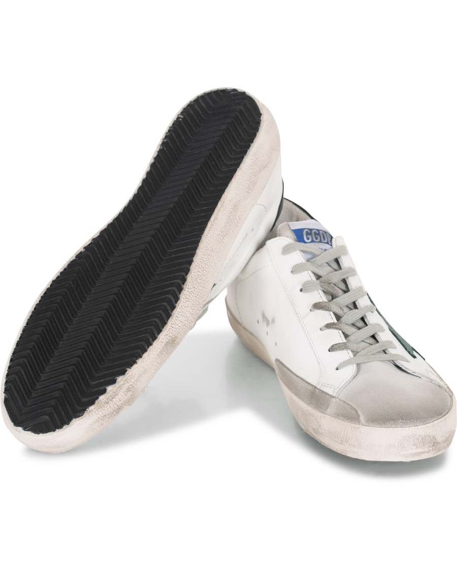 Herren | Golden Goose Deluxe Brand Green Star Superstar Sneaker White Calf | Golden Goose | Deluxe Brand Green Star Superstar Sneaker White Calf