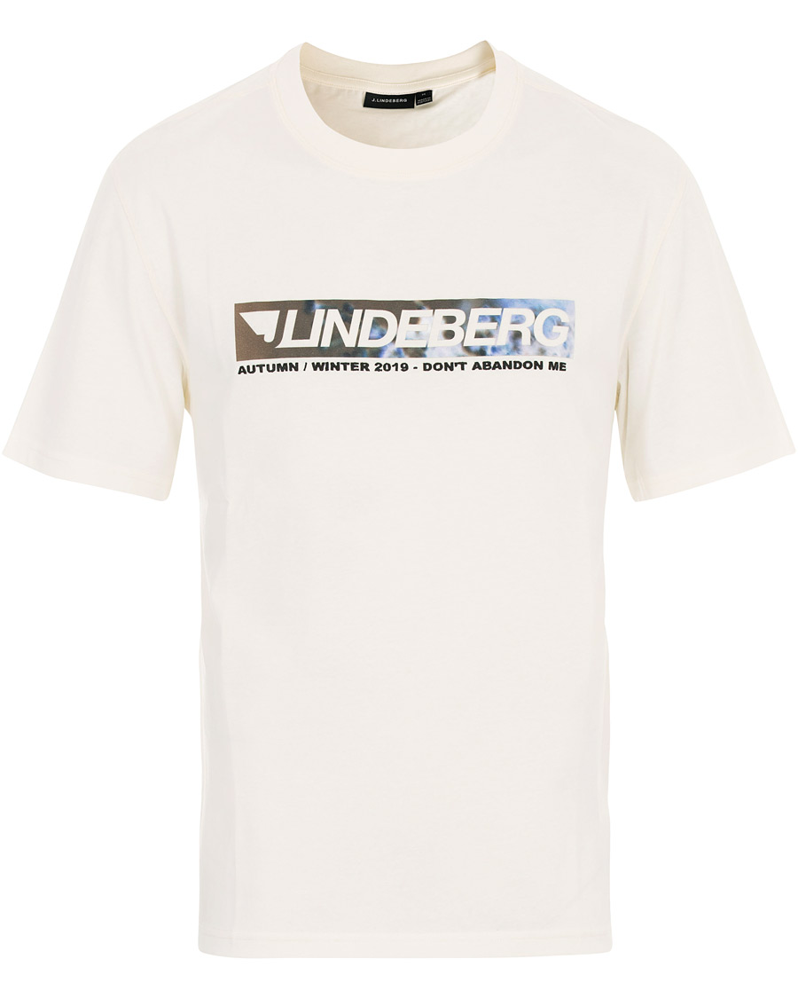 Herren | T-Shirts | J.Lindeberg | Jordan Printed Crew Neck Tee Off White