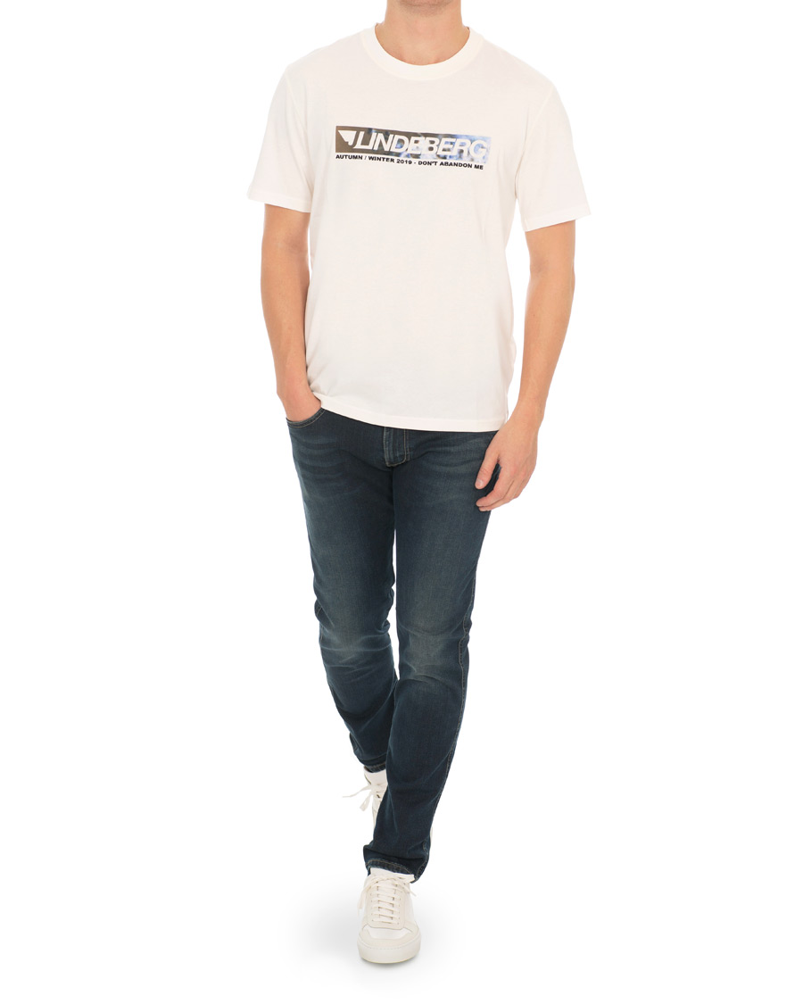Herren | T-Shirts | J.Lindeberg | Jordan Printed Crew Neck Tee Off White