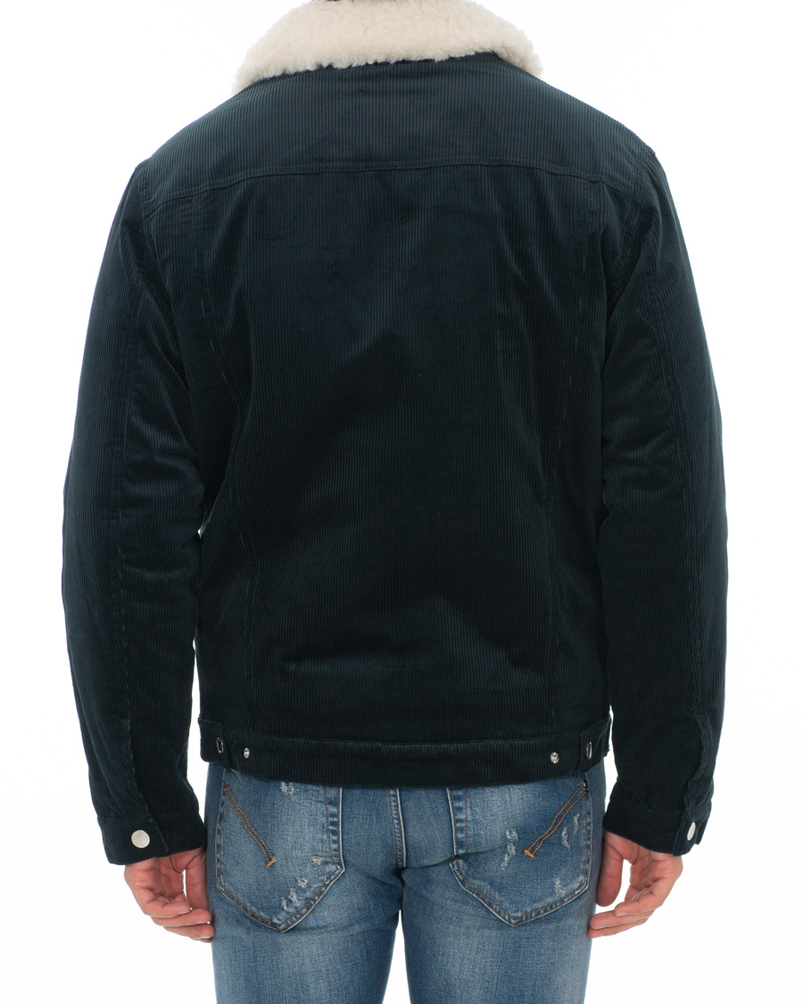 Herren | Jacken | Maison Kitsuné | Corduroy Trucker Jacket Petrol