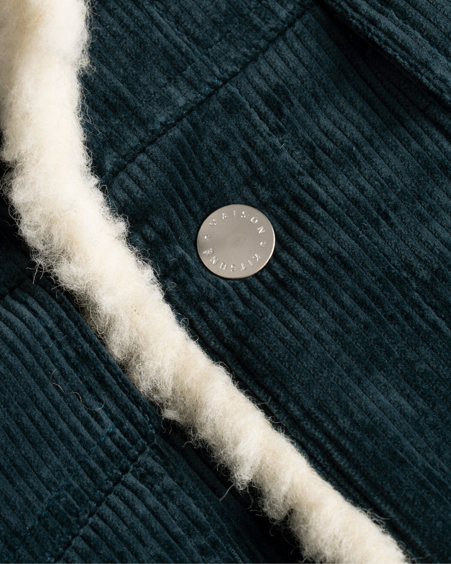 Herren | Jacken | Maison Kitsuné | Corduroy Trucker Jacket Petrol