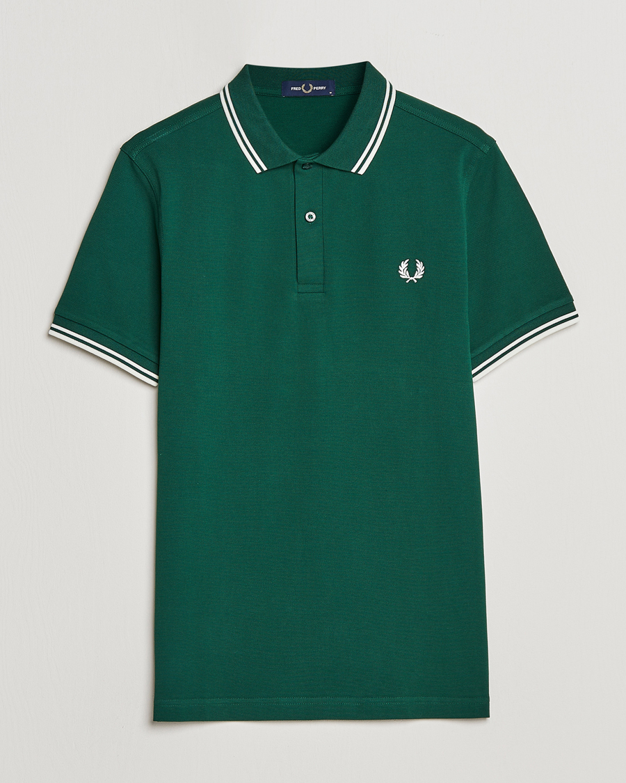 Herren | Poloshirt | Fred Perry | Twin Tipped Polo Shirt Ivy/Snow White